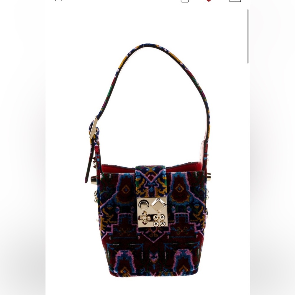 Christian Louboutin Velvet Carasky Crossbody Bag new